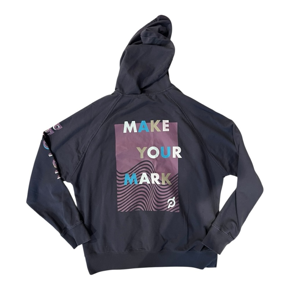 Peloton Make Your Mark Half Zip Hoodie Sweatshirt Size Medium - Picture 3 of 7